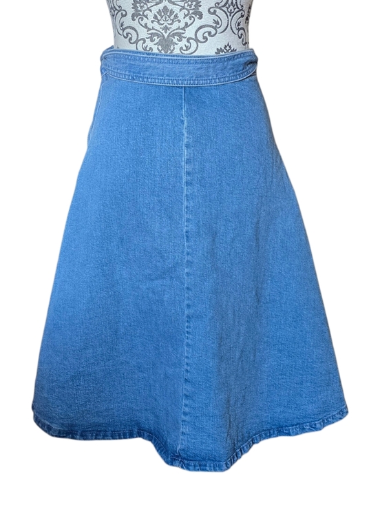 Kate Spade Denim Wrap Midi Skirt Size 0 - Picture 2 of 9